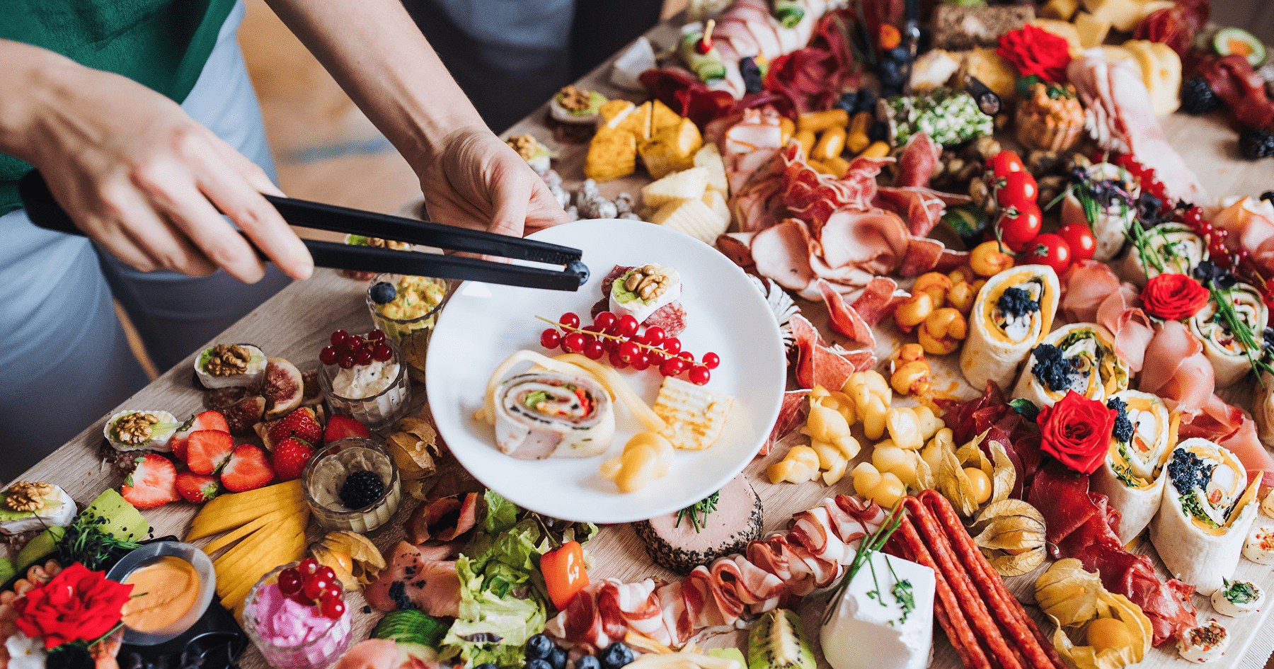 trending fall catering displays